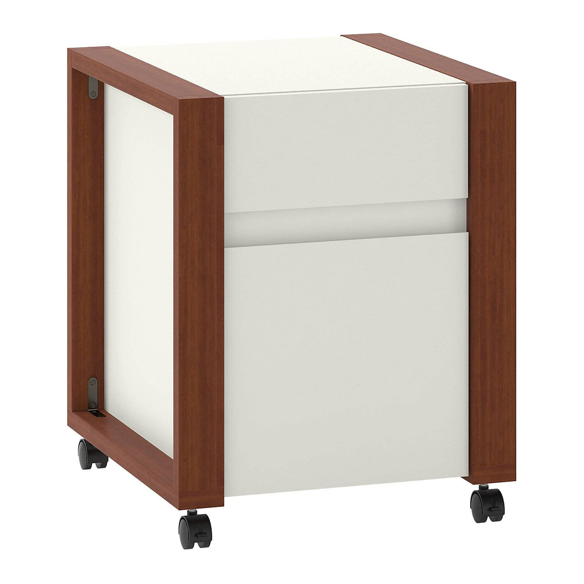 White 2 Drawer Mobile File Cabinet D906131