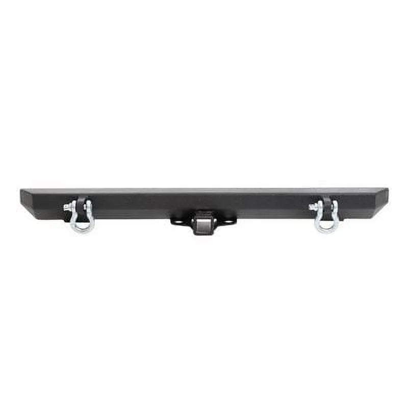 Textured Black Rear Bumper with Hitch and D-Ring Mounts Q19856
