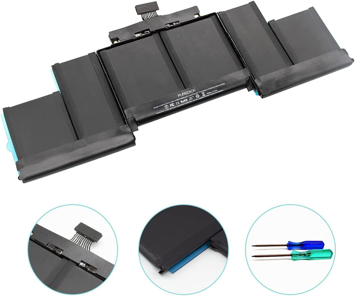 2 Pack Replacement Battery for 15-inch A1398 R8788