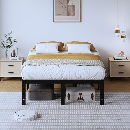 14 Inch Tall Black Heavy Duty Steel Bed Frame E82781