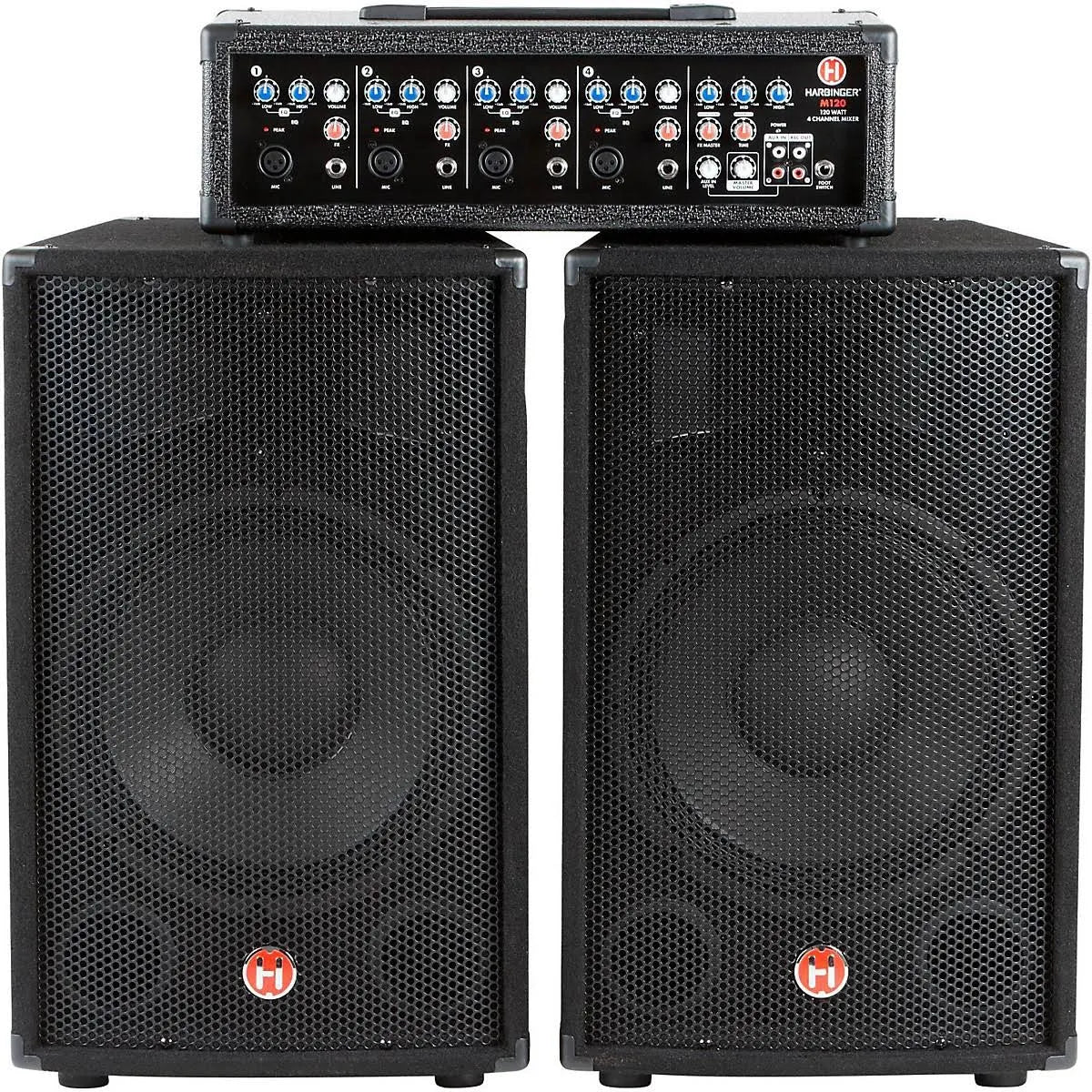 Portable PA with Speakers, 4 Channel, 120 Watt R501031