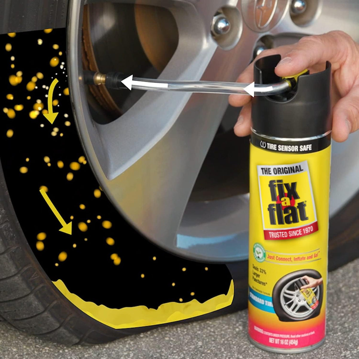 16 oz. Aerosol Tire Repair and Inflator, Pack of 6 C97747