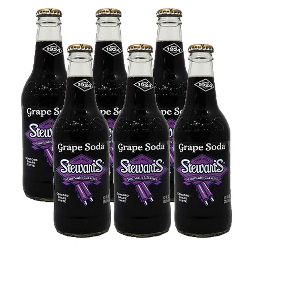12 oz Glass Bottle Grape Soda (6 Pack Total of 72 Oz) J835076