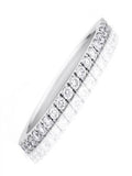 10k White Gold Diamond Wedding Band Ring W3719