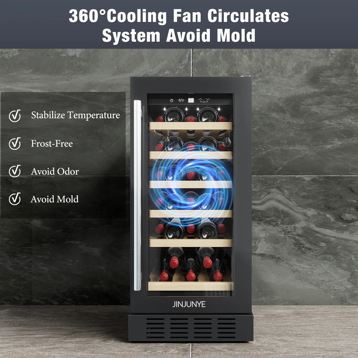 15" 30 Bottle Wine Cooler Refrigerator J82606
