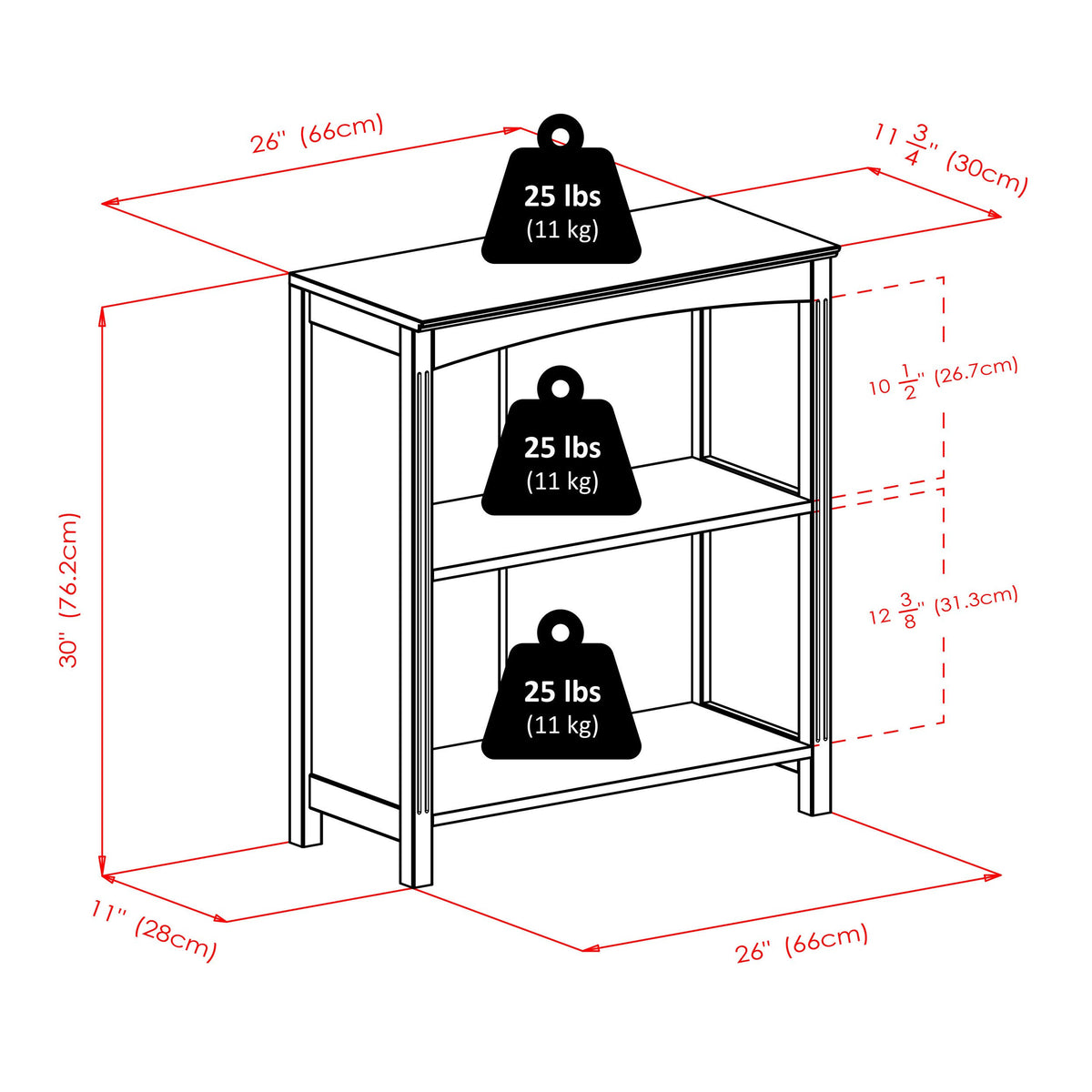 Espresso 5 Tier Storage Shelf S164153