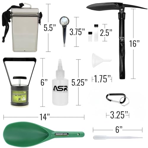 21pc Gold Prospecting Mining Kit with Classifier Screens L9646