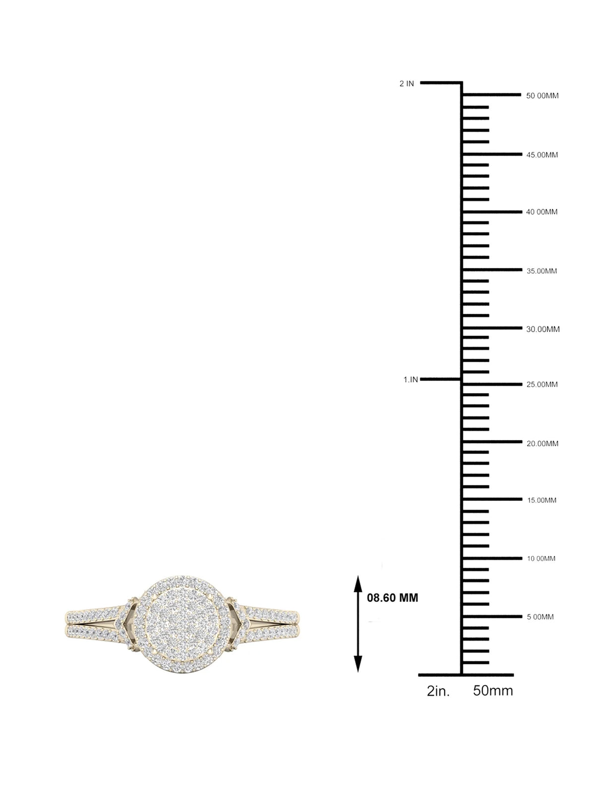 10K Yellow Gold Halo Engagement Ring X613927