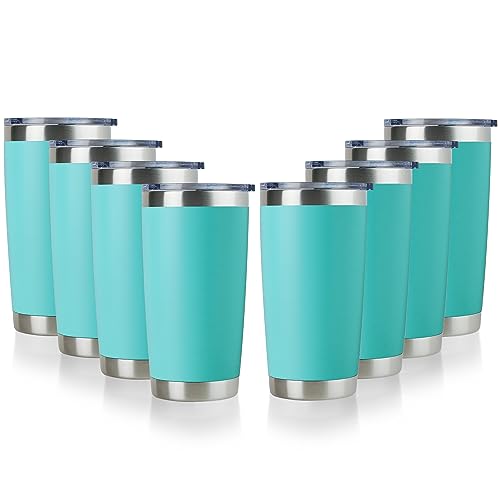 20oz Stainless Steel Tumbler with Lid, 8 Pack S65324