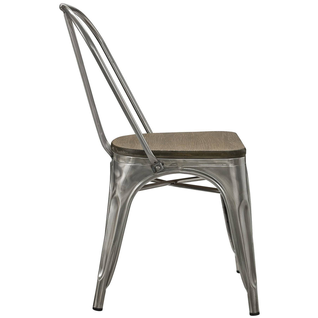 Grey Bamboo Side Chair A71179