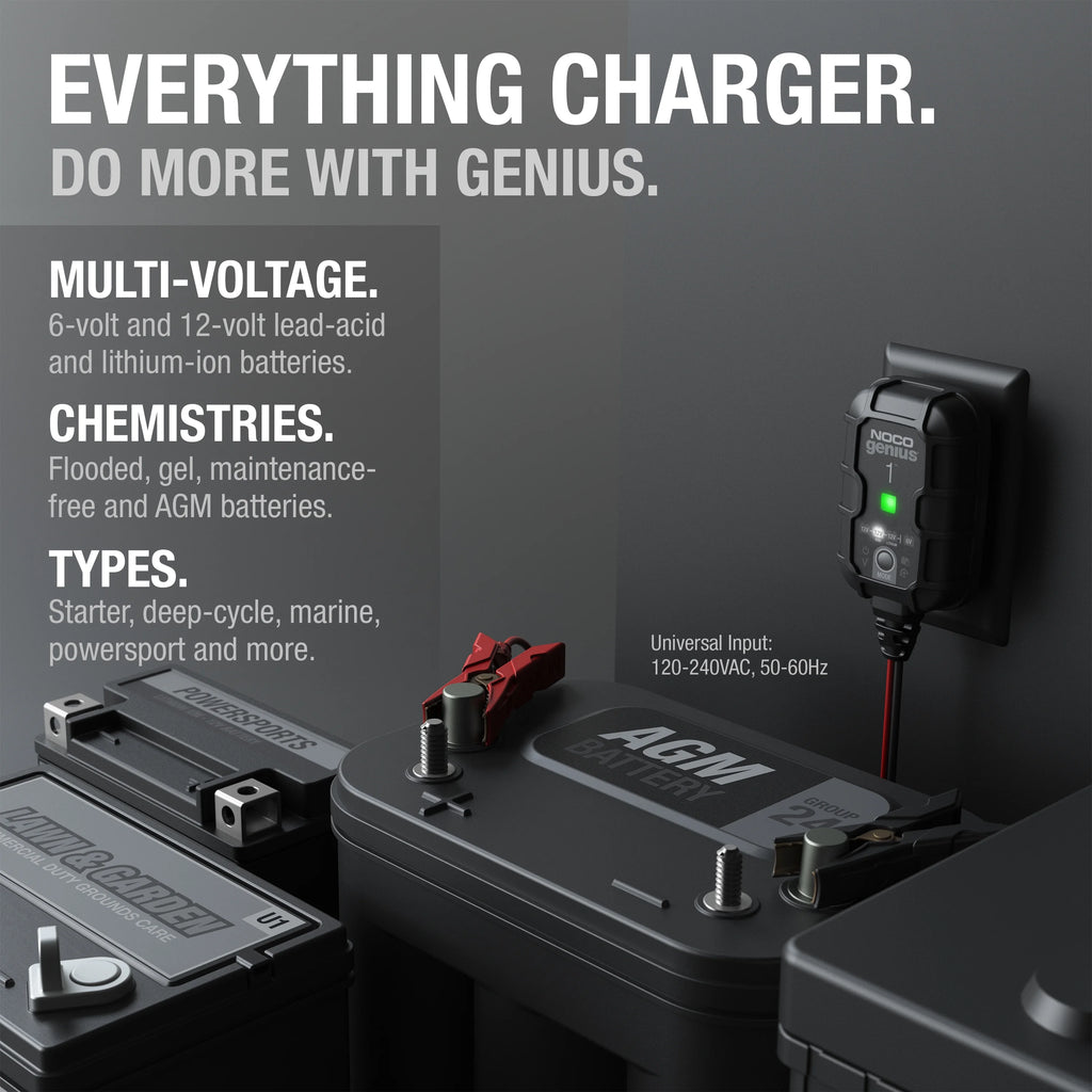 6V/12V 1A Smart Battery Charger and Maintainer I18932