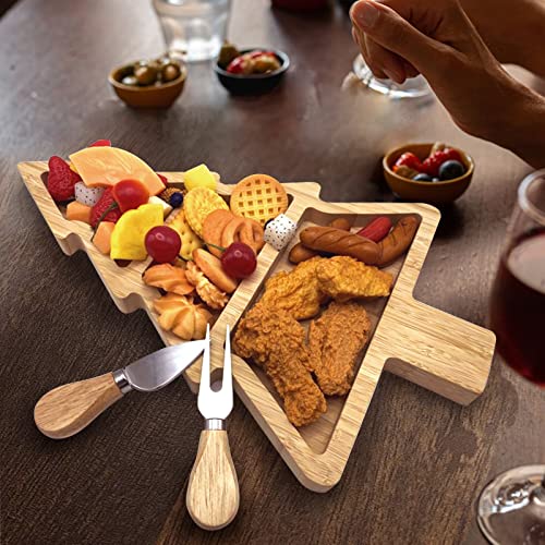 Bamboo Serving Platter Charcuterie Board Set with Knife & Fork X43600