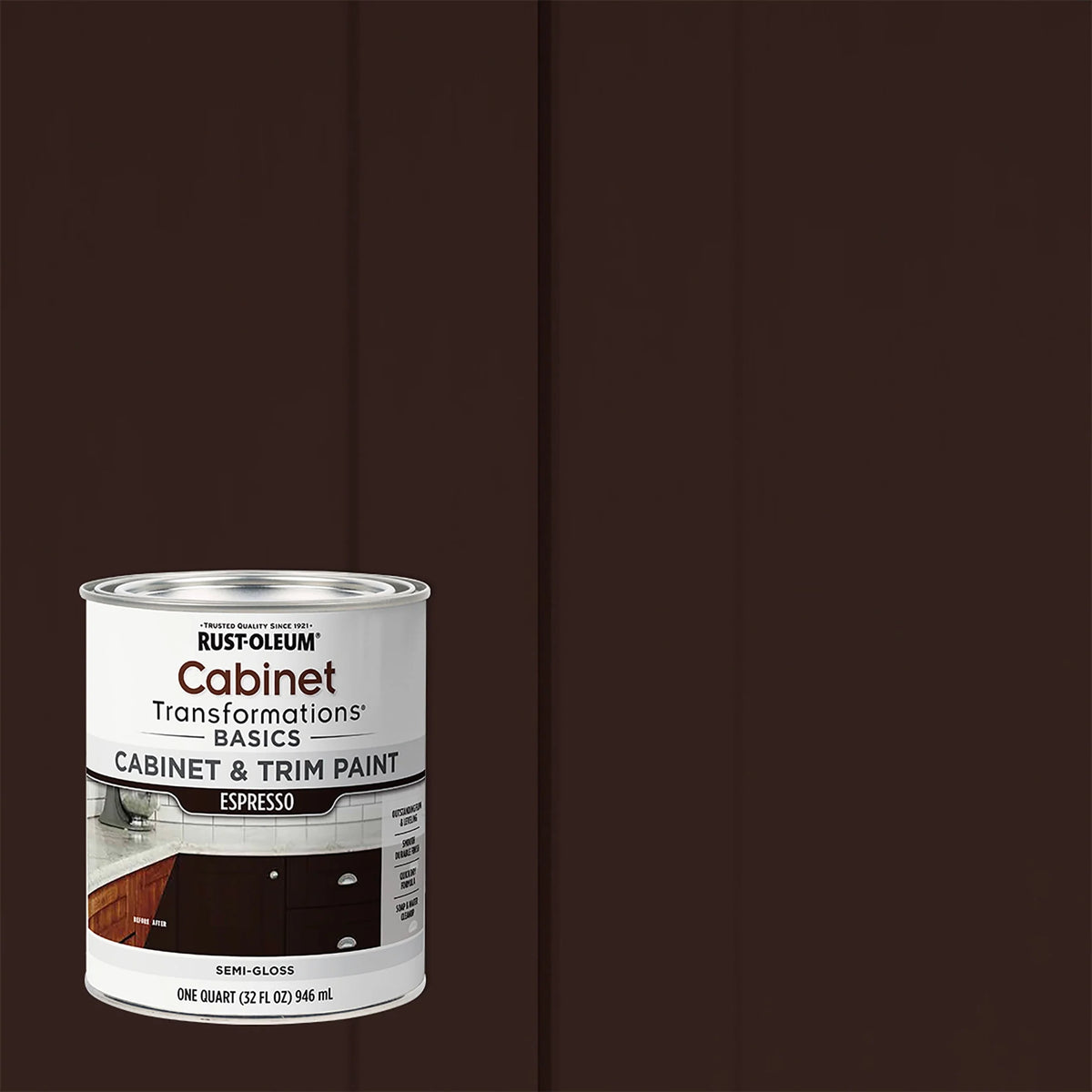 Dark Gray Semi-Gloss Cabinet & Trim Paint Quart S85694