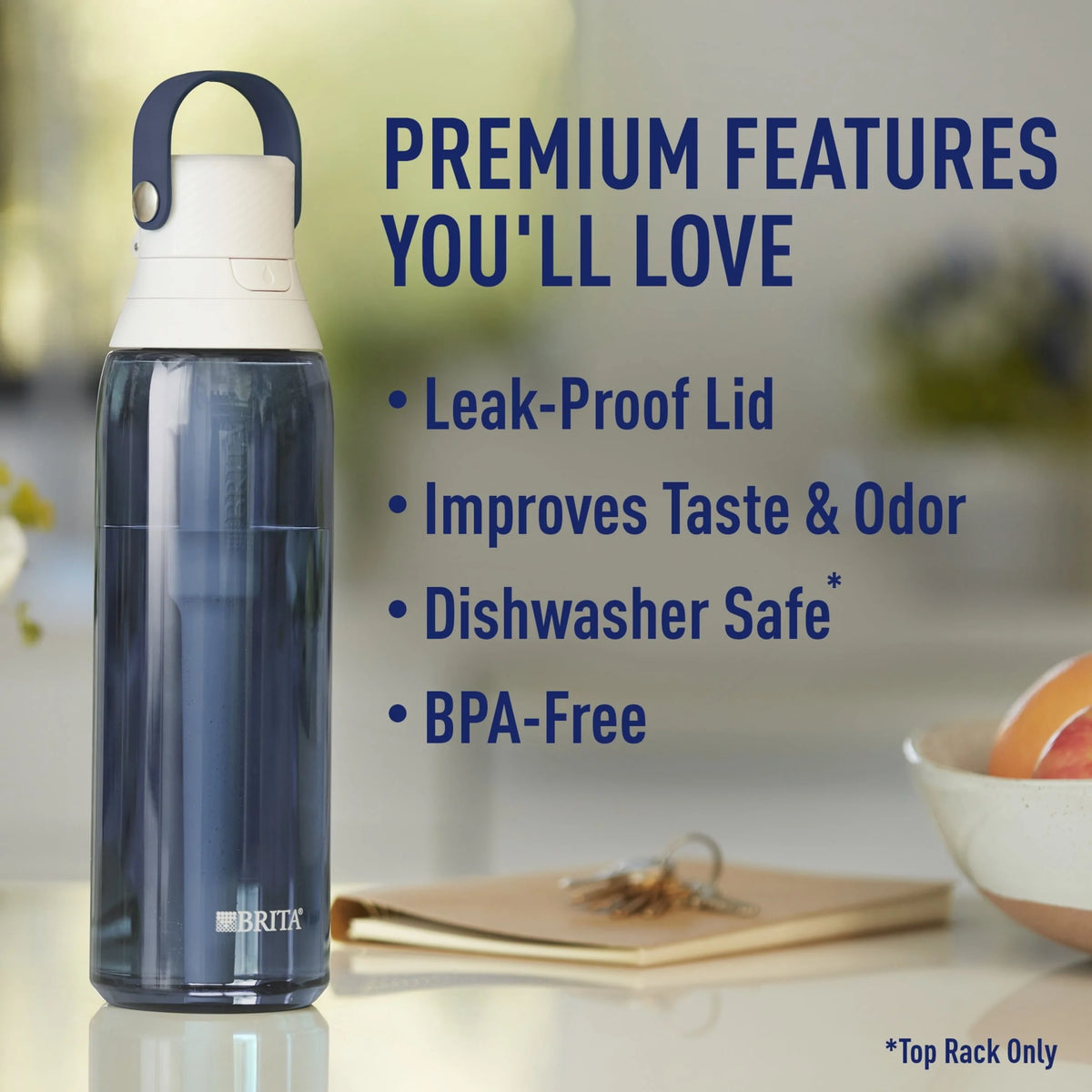 26oz Leak Proof Filtered Water Bottle with Straw O189292