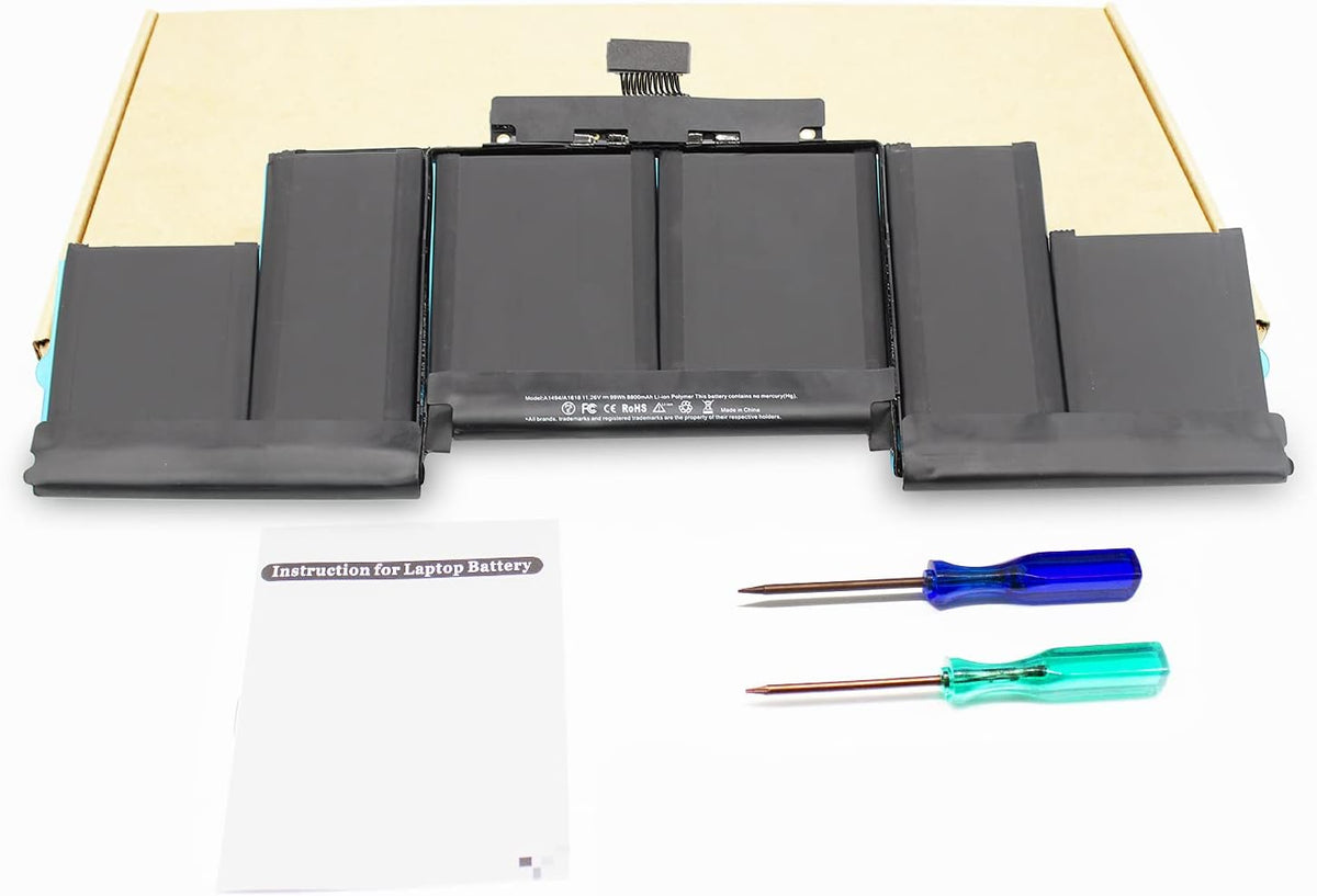 2 Pack Replacement Battery for 15-inch A1398 R8788