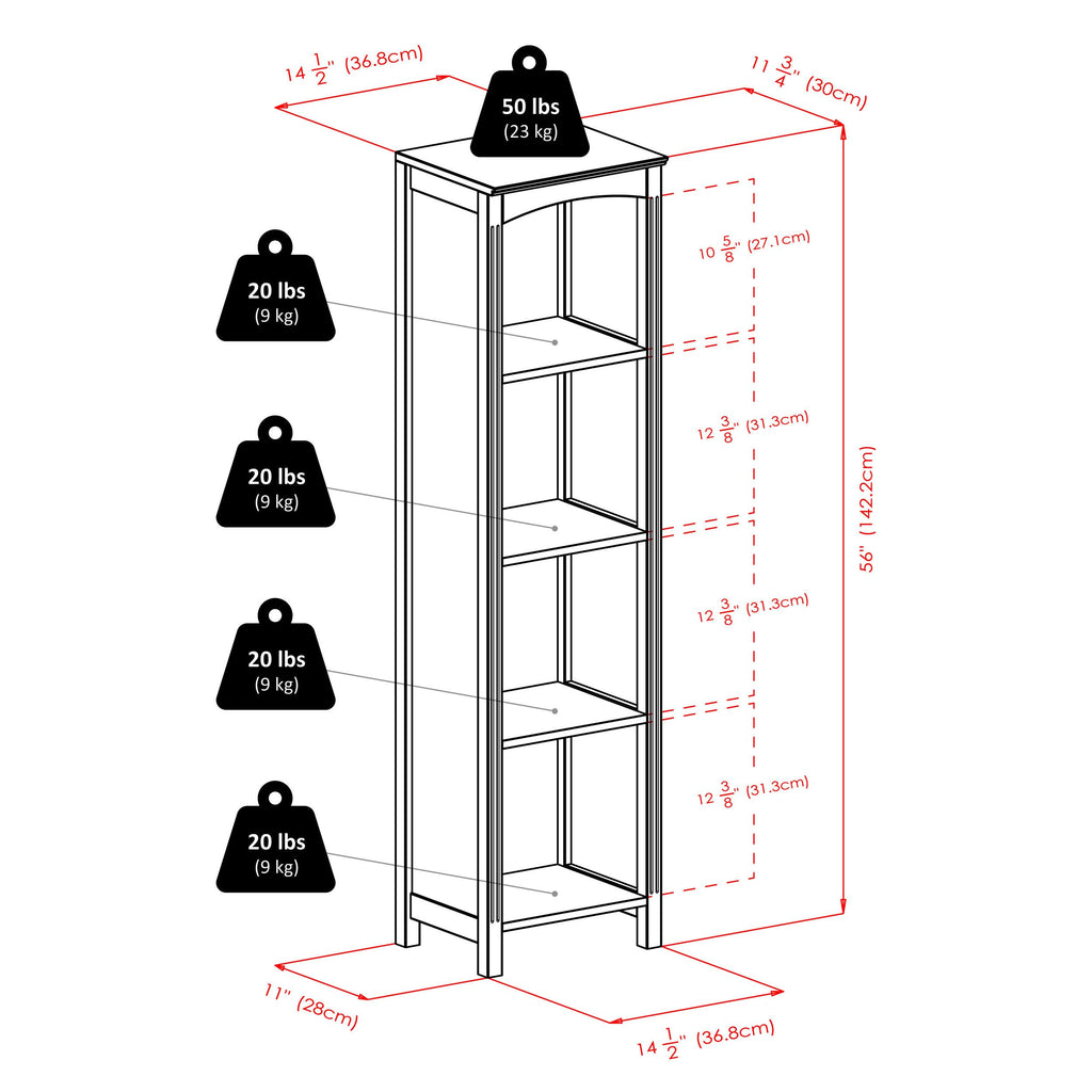Espresso 5 Tier Storage Shelf S164153