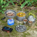 12-Piece Camping Cookware Mess Kit with Mini Stove X684770
