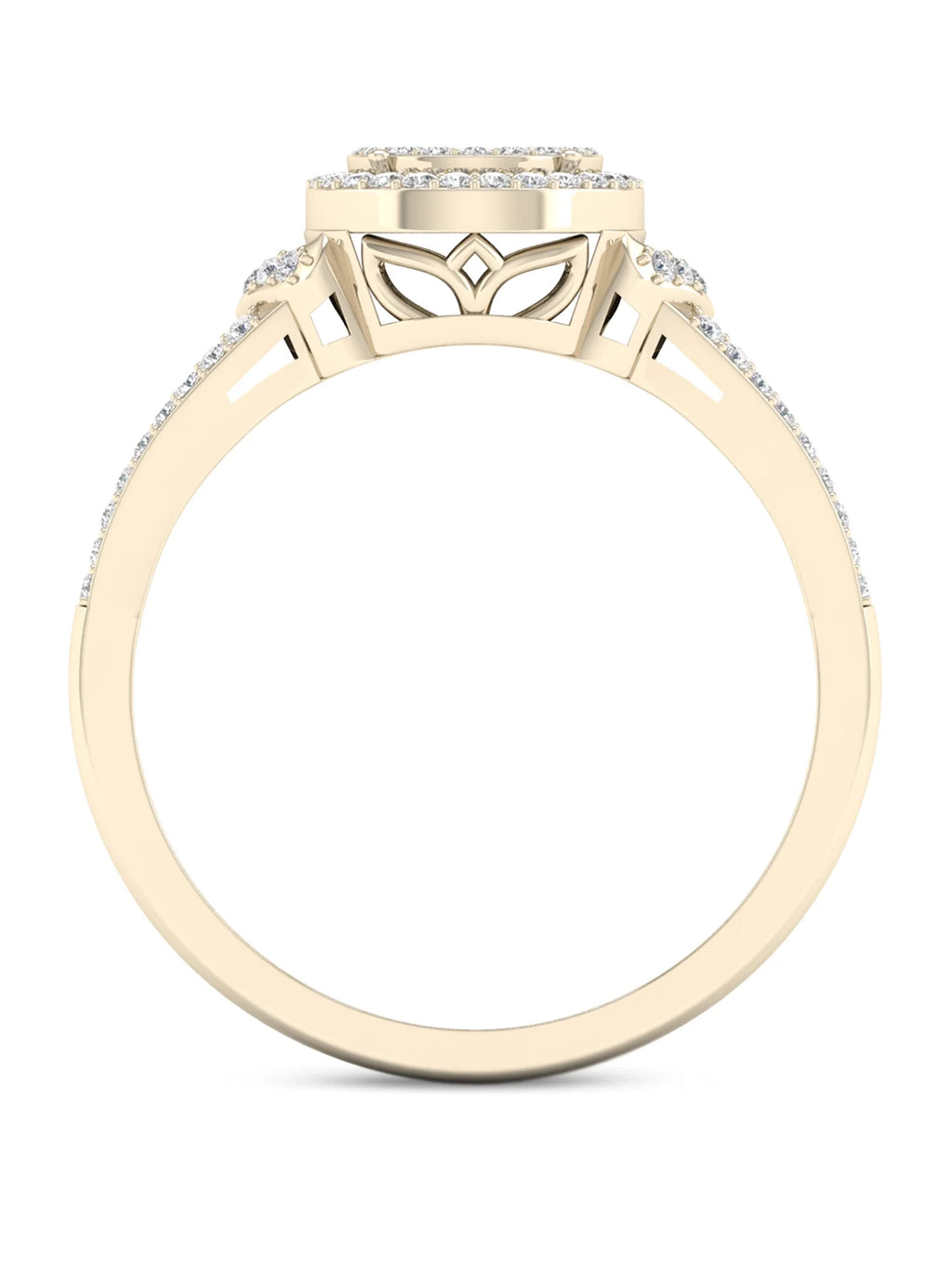 10K Yellow Gold Halo Engagement Ring X613927