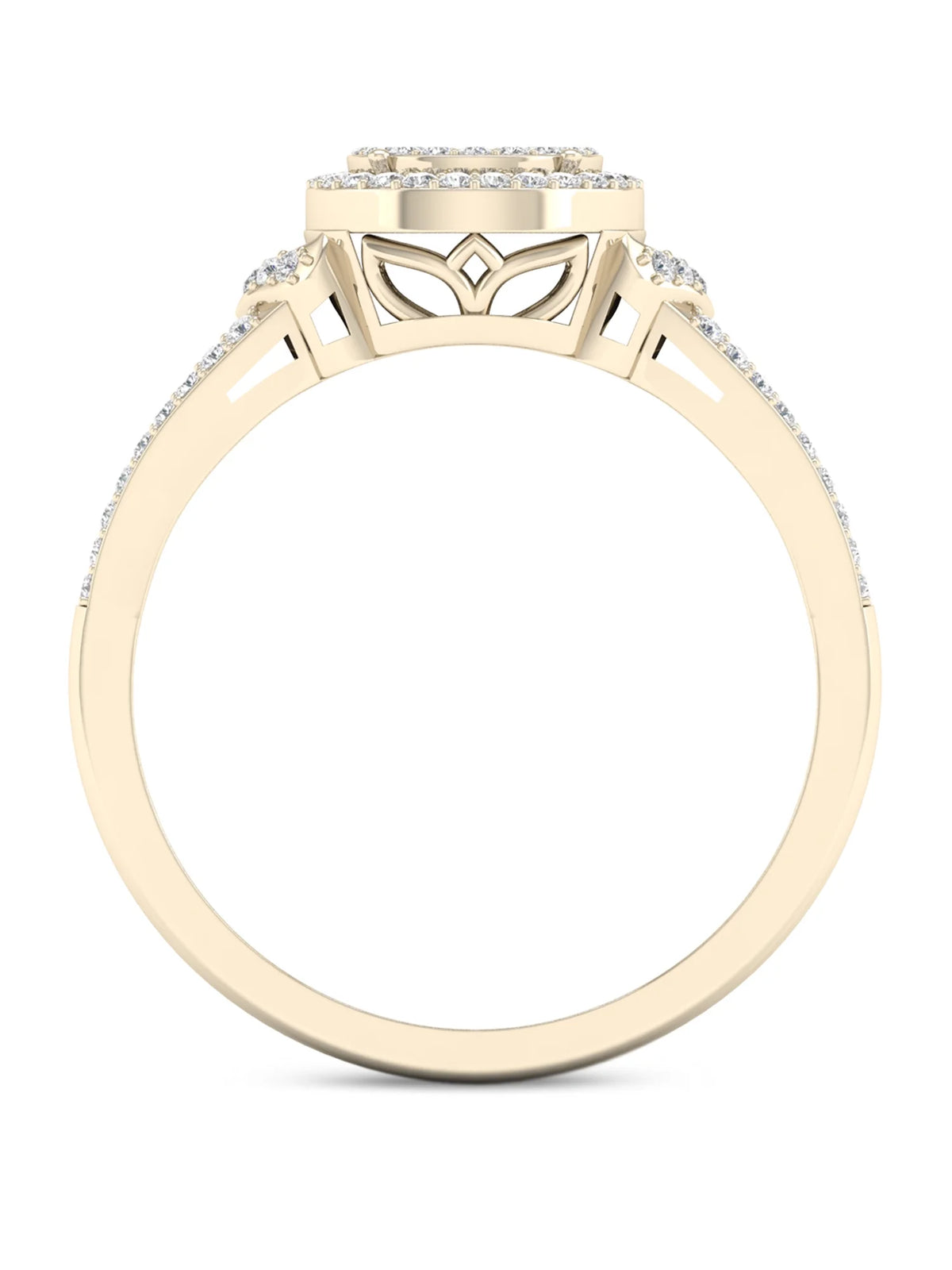 10K Yellow Gold Halo Engagement Ring X613927