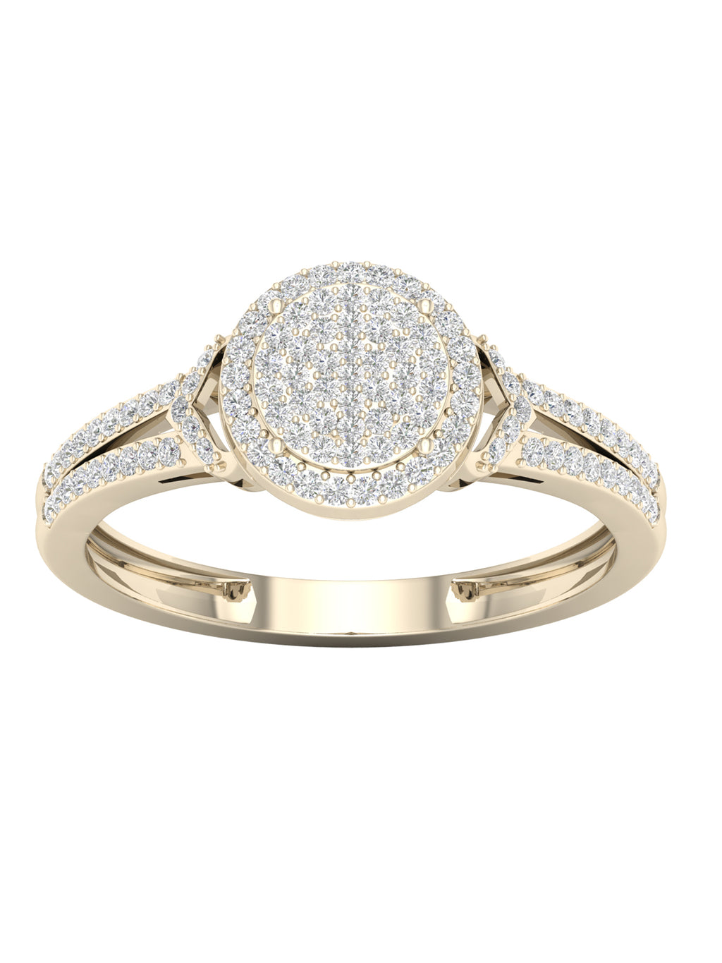 10K Yellow Gold Halo Engagement Ring X613927