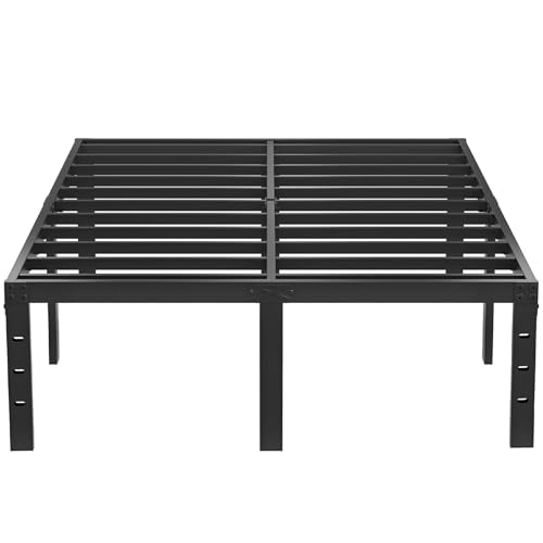 14 Inch Tall Black Heavy Duty Steel Bed Frame E82781