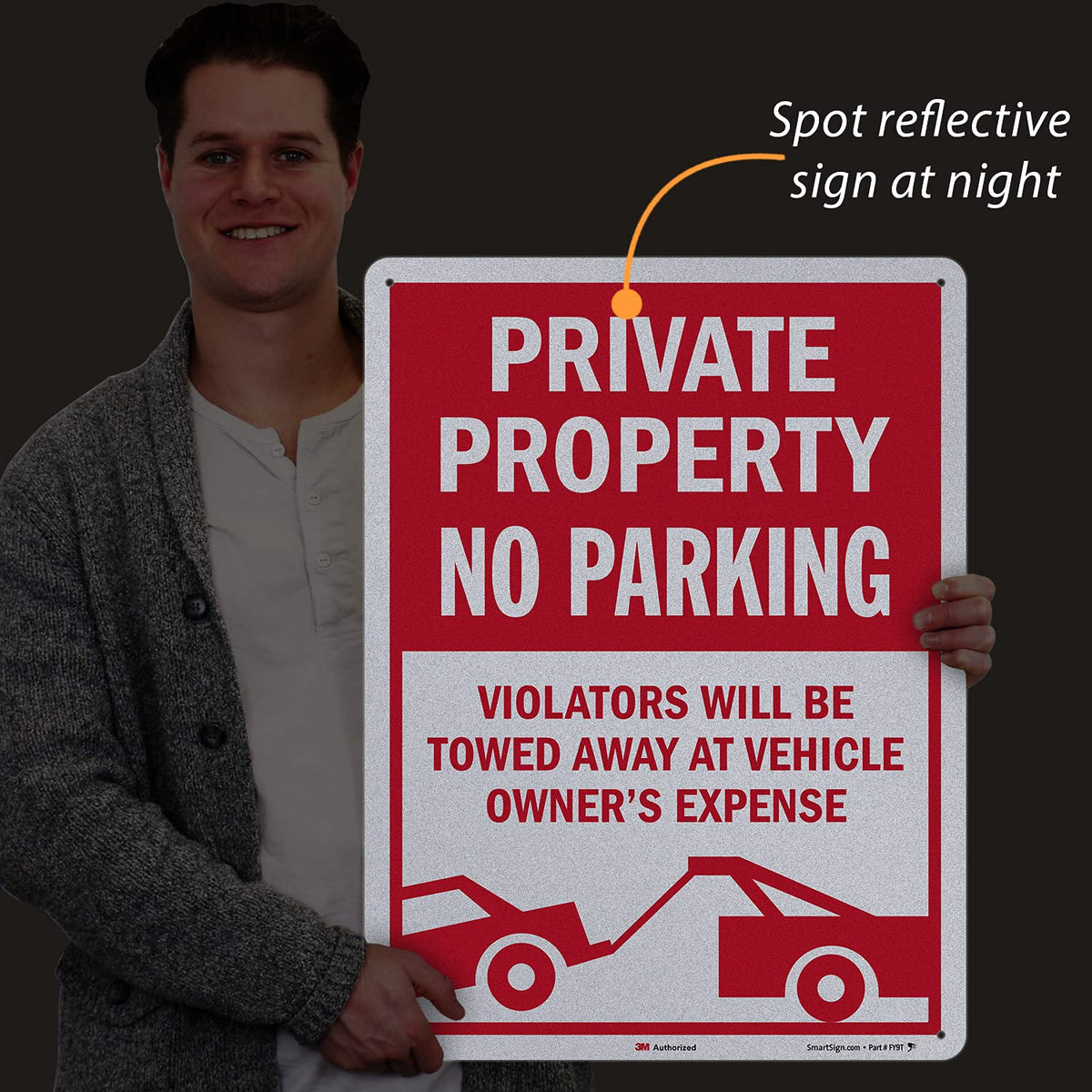 24 x 18 inch Metal Sign, 80 mil Aluminum, Red and White, Pack of 2 P2934