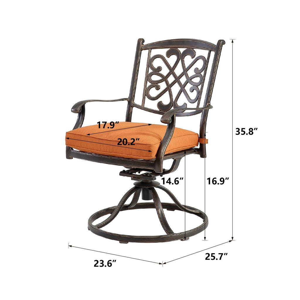 Beige 2 Piece Patio Bistro Chairs Set Q3845