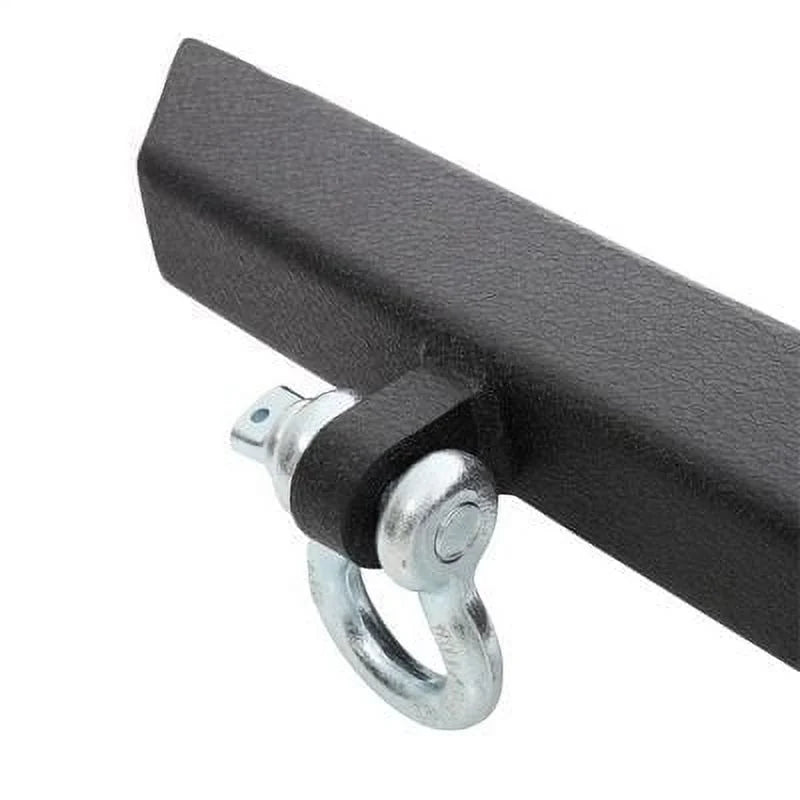 Textured Black Rear Bumper with Hitch and D-Ring Mounts Q19856