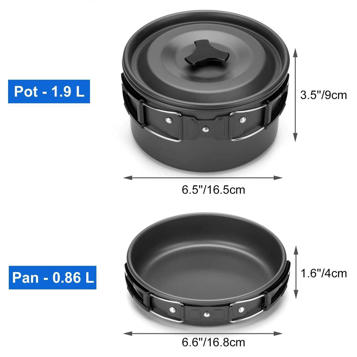 12-Piece Camping Cookware Mess Kit with Mini Stove X684770