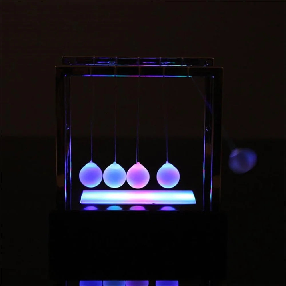 Newton Cradle LED Kinetic Energy Science Toys I41540