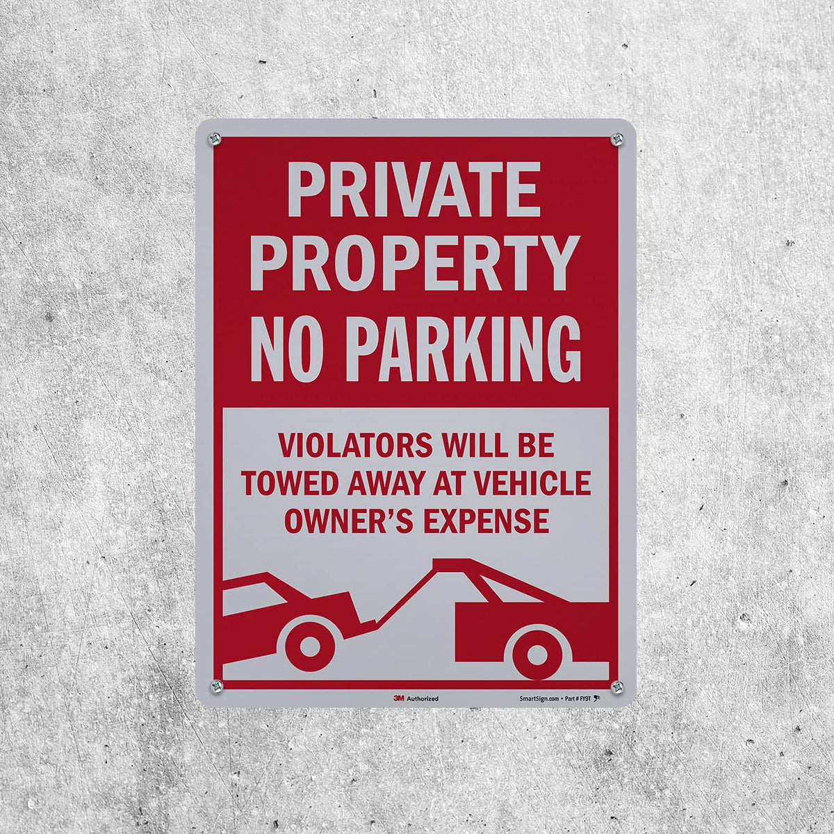 24 x 18 inch Metal Sign, 80 mil Aluminum, Red and White, Pack of 2 P2934