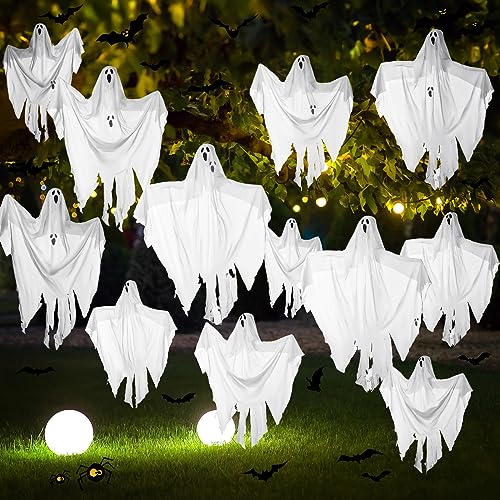 12 Pcs Halloween Hanging Ghost Decoration 27.5 Inch J214