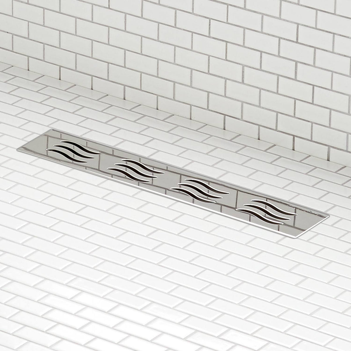 24 Linear Shower Drain Polished Stainless Steel P300