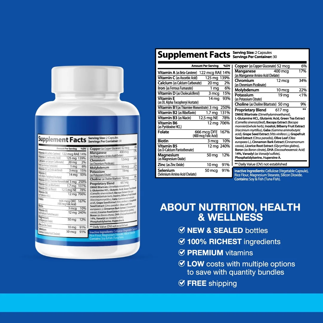 120 Capsules Brain Boost Supplement E248