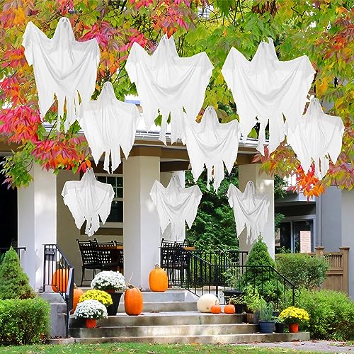 12 Pcs Halloween Hanging Ghost Decoration 27.5 Inch J214