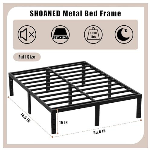 14 Inch Tall Black Heavy Duty Steel Bed Frame E82781