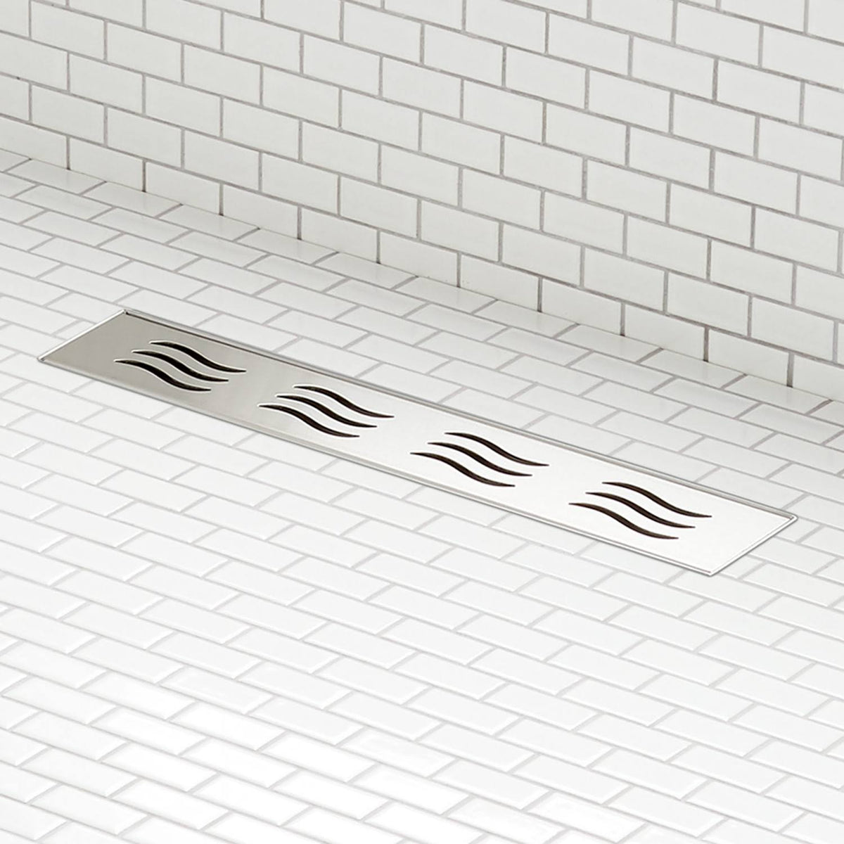 24 Linear Shower Drain Polished Stainless Steel P300