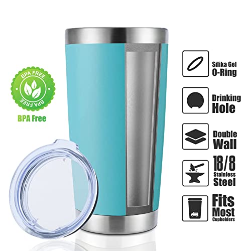 20oz Stainless Steel Tumbler with Lid, 8 Pack S65324