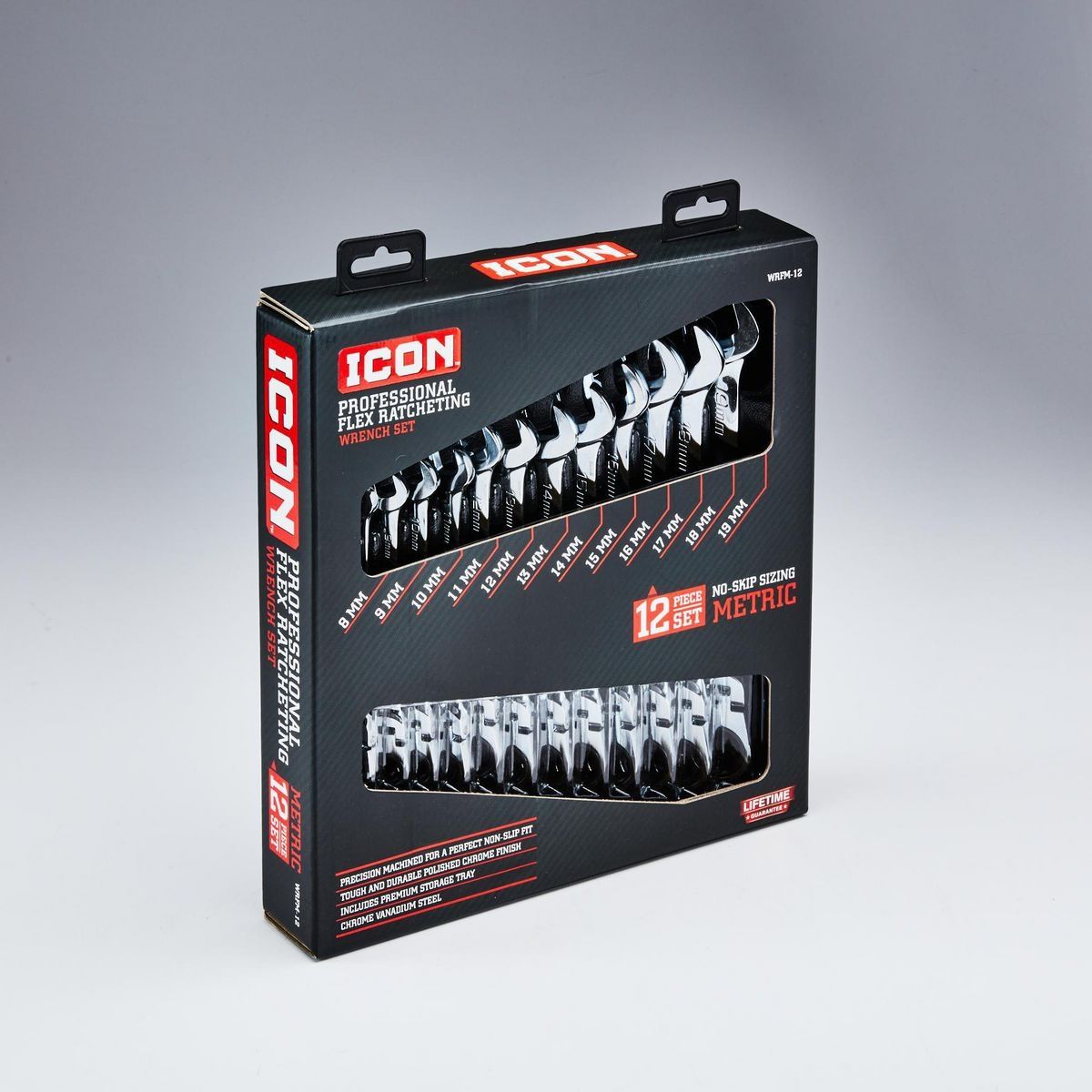 12-Piece Metric Ratcheting Combination Wrench L19247