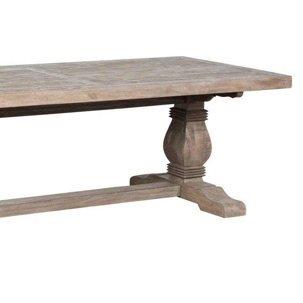 Reclaimed Wood Dining Table with Trestle Base Y48134