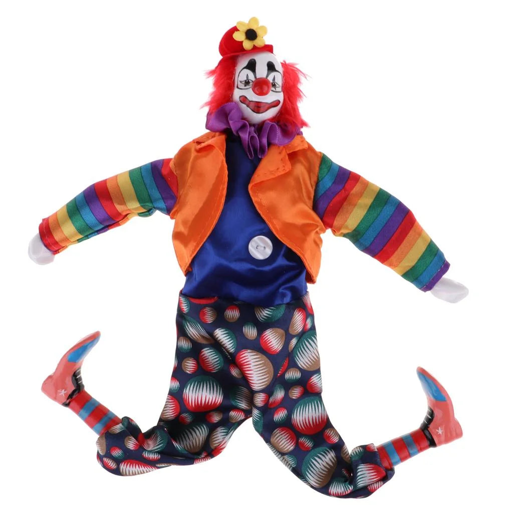 Porcelain Clown Doll Collectible T942