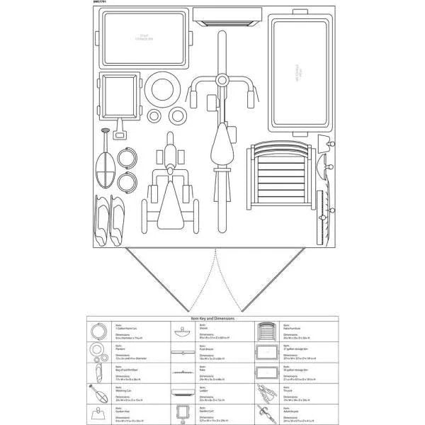 7 ft. x 7 ft. Storage Shed N9803