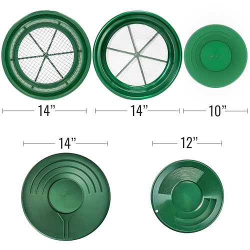 21pc Gold Prospecting Mining Kit with Classifier Screens L9646