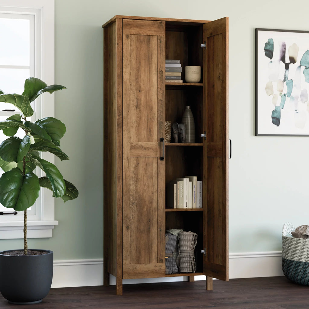 Rural Pine Finish Two-Door Storage Cabinet M97217