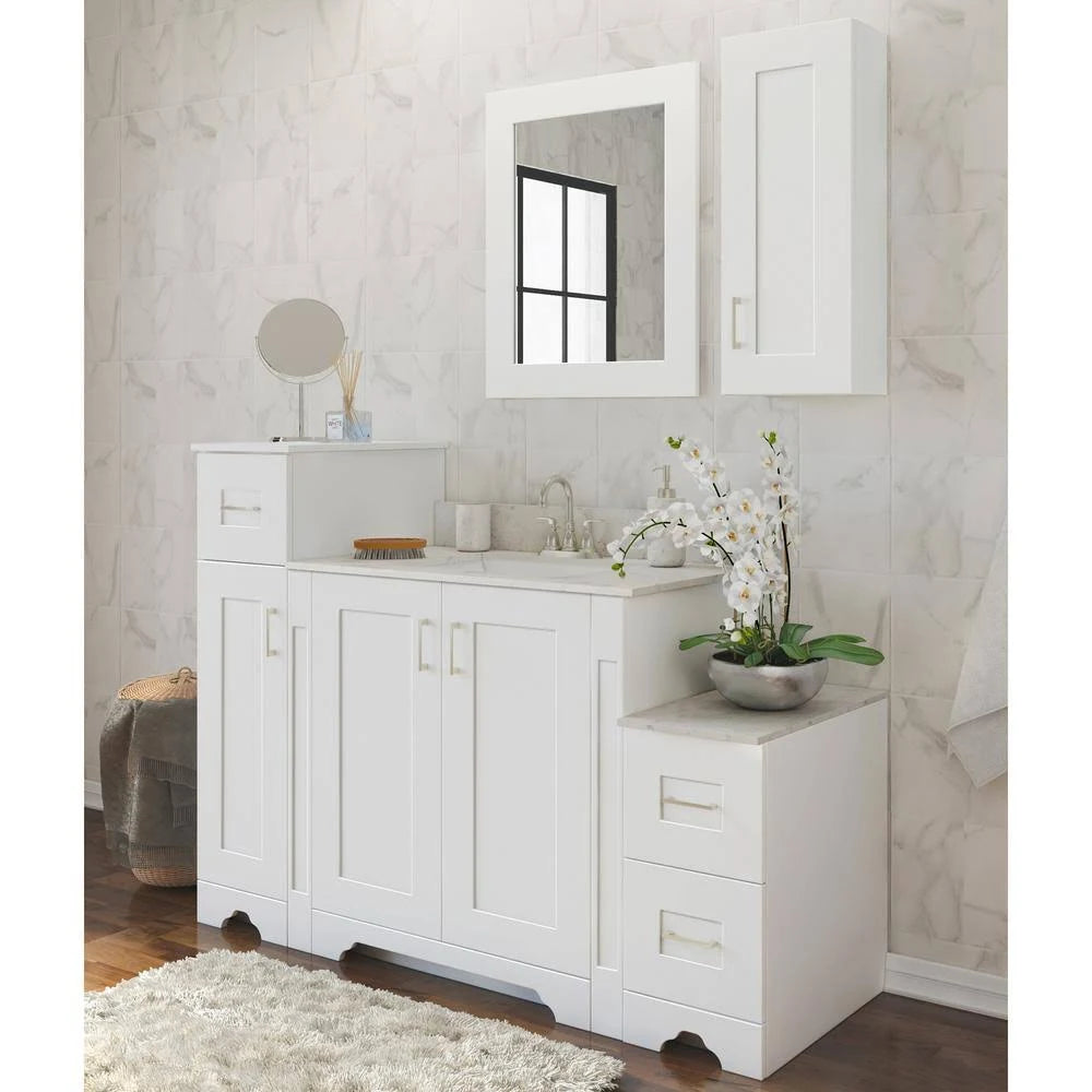 12 in. W Linen White Wall Cabinet X69659
