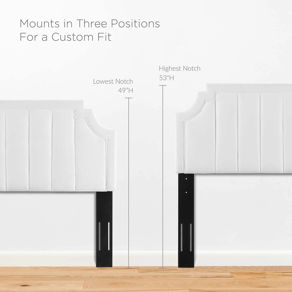 White Velvet King Platform Bed P144