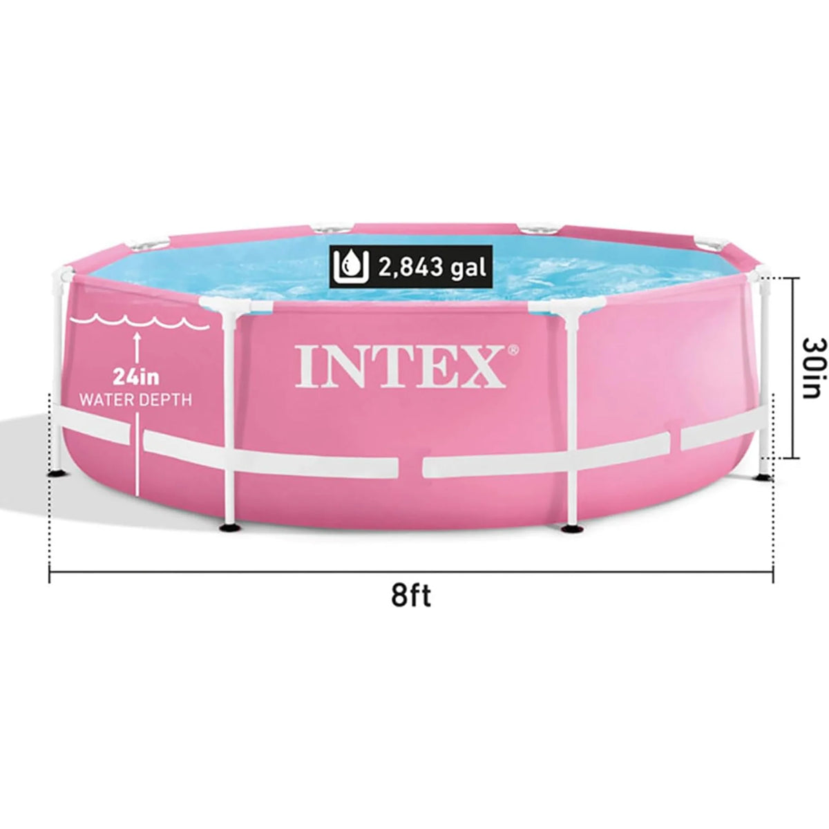 Pink 8' x 30 Above Ground Swimming Pool W639