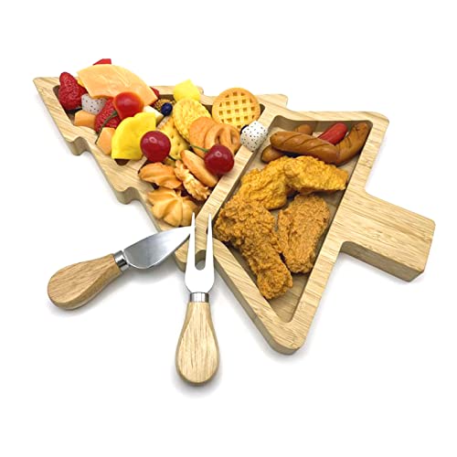 Bamboo Serving Platter Charcuterie Board Set with Knife & Fork X43600
