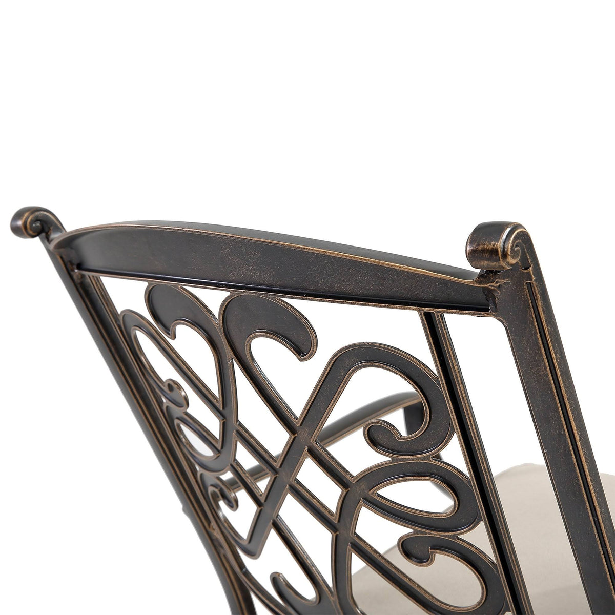 Beige 2 Piece Patio Bistro Chairs Set Q3845