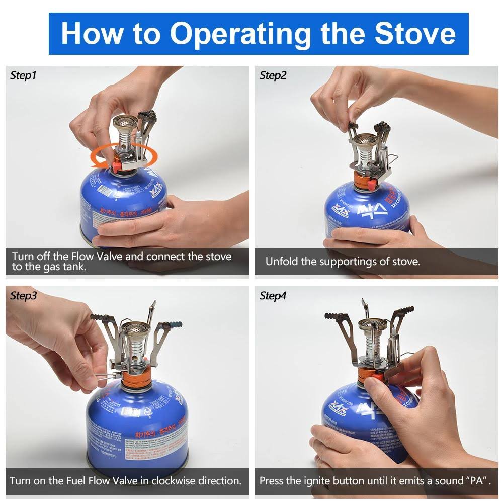 12-Piece Camping Cookware Mess Kit with Mini Stove X684770